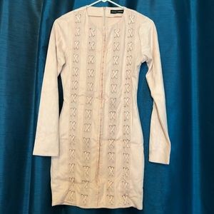 Carli Bybel x Missguided Faux Suede Pink Dress